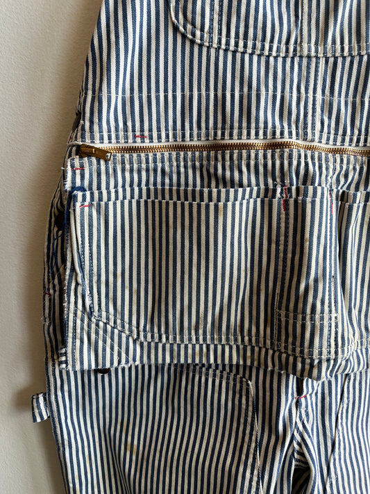Vintage 1960/70’s Mongomery Ward Hickory Stripe Denim Overalls