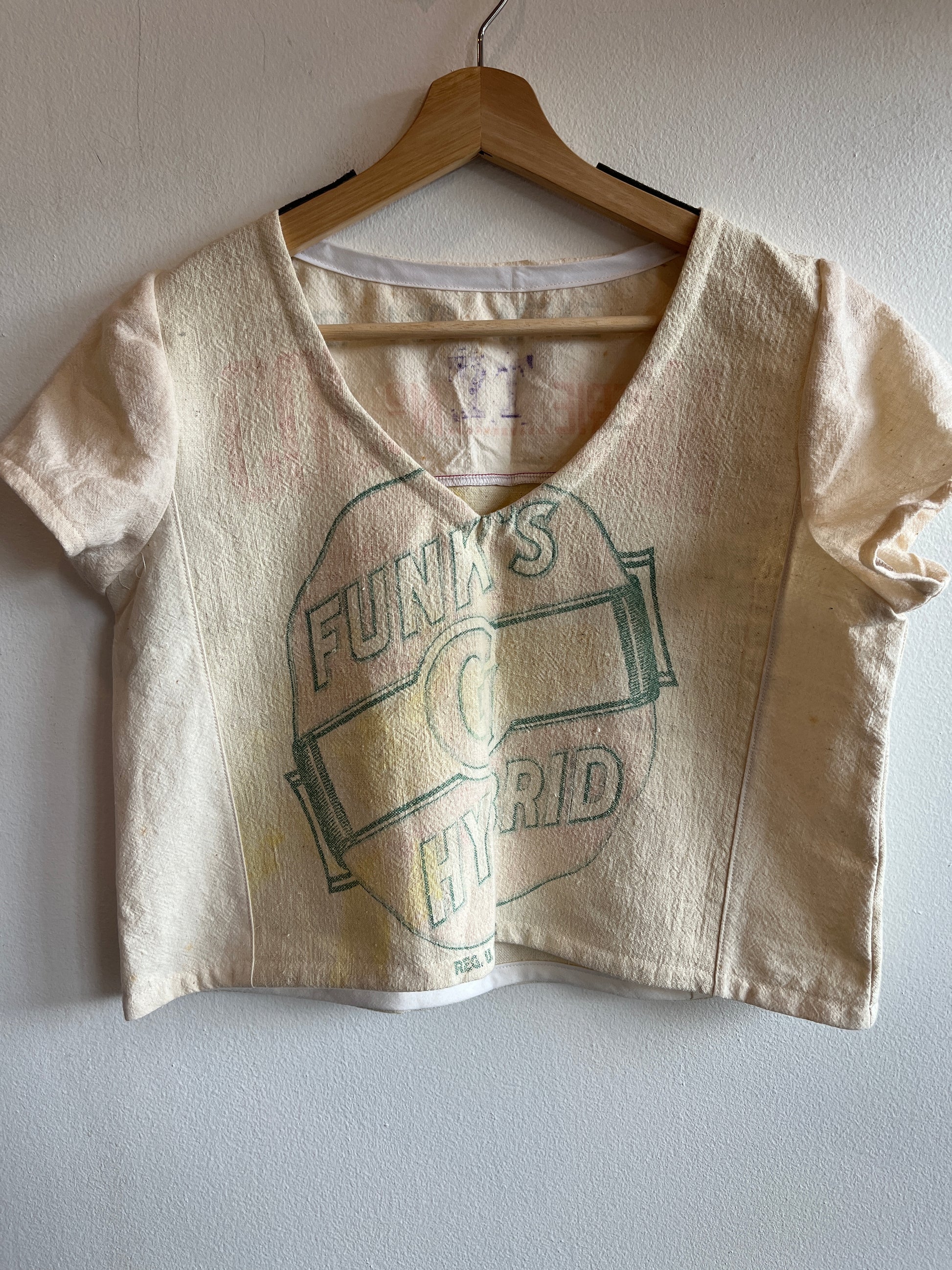 Trash Textiles - Handmade Vintage Feedsack Blouse - La Lovely Vintage 