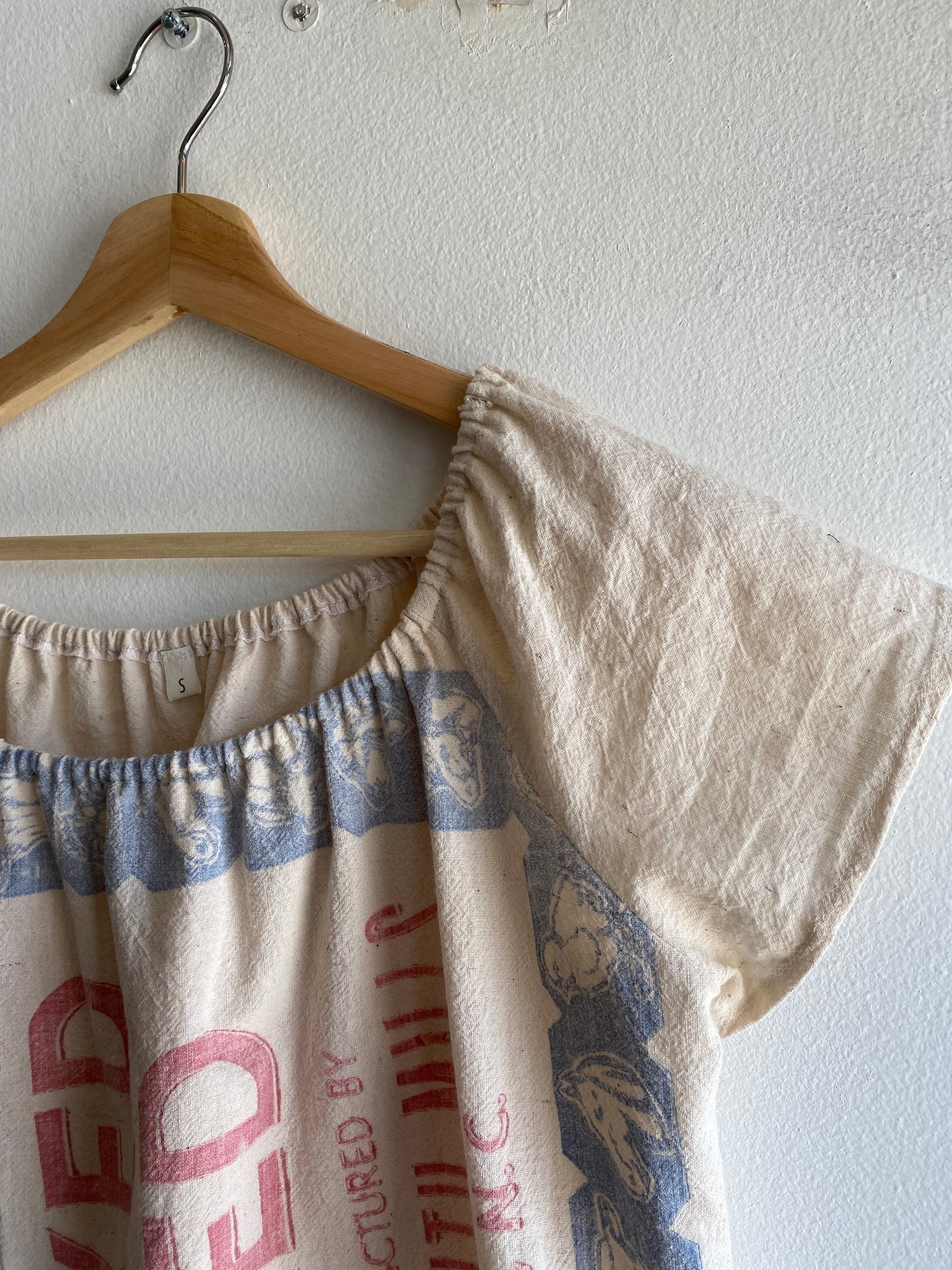Trash Textiles - Handmade Antique Feedsack Blouse/Shirt
