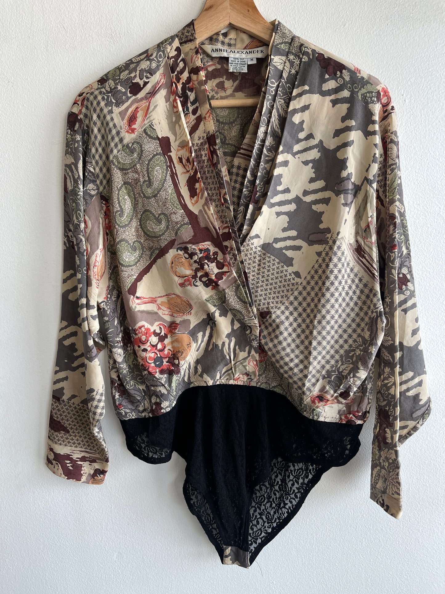 Vintage 1980’s Silk Floral Leotard - La Lovely Vintage 