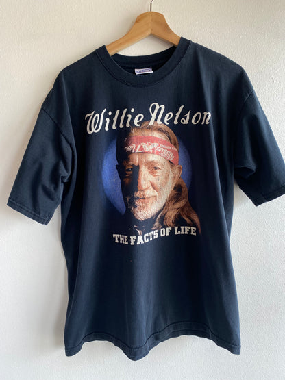 Vintage Y2K Willie Nelson “The Facts of Life” Book T-Shirt