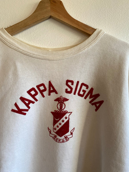 Vintage 1950’s Kappa Sigma Flock Print Crewneck Sweatshirt
