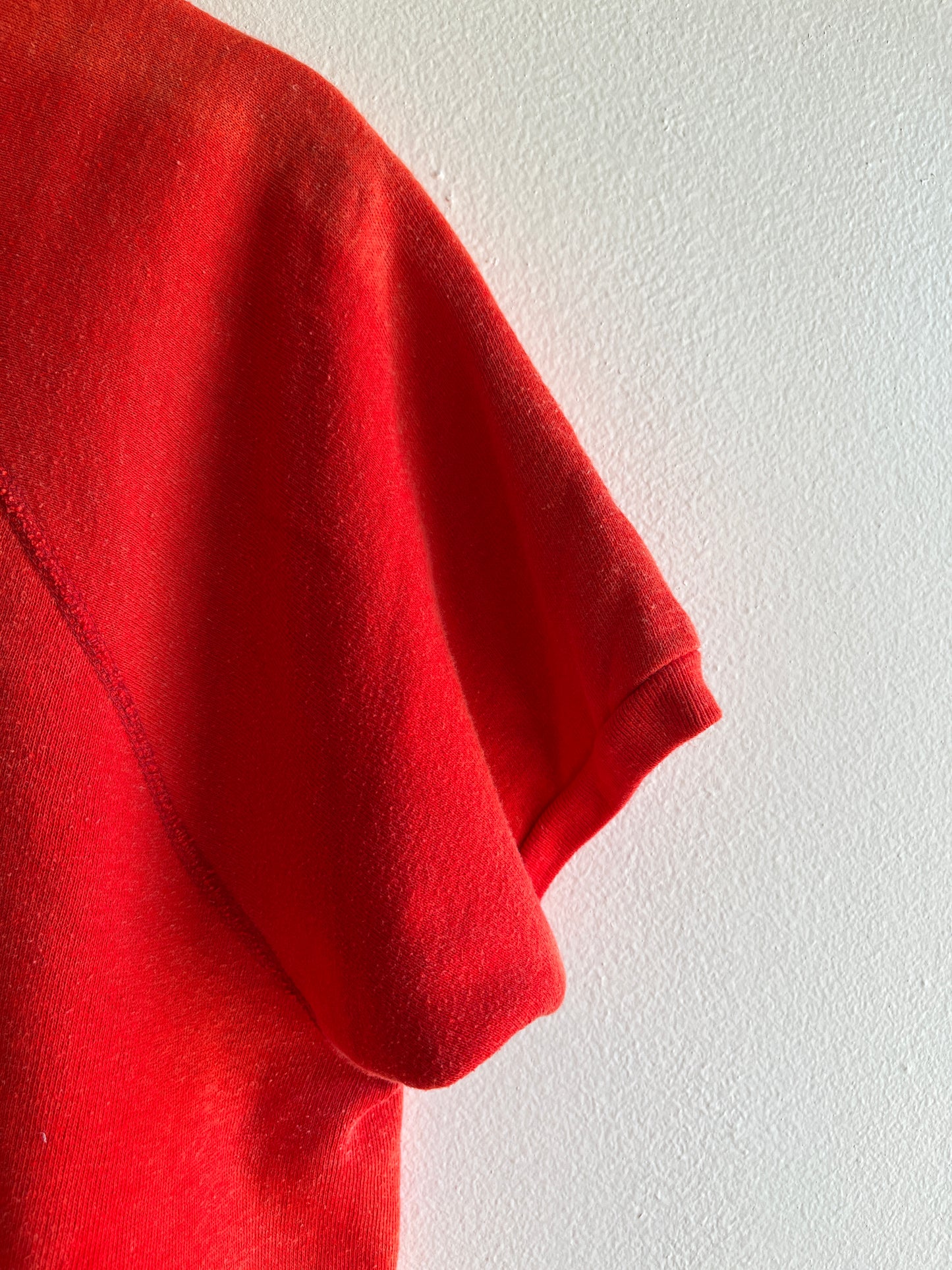 Vintage 1970’s Sunfaded Red Short-Sleeved Sweatshirt
