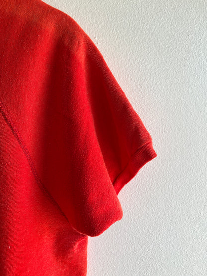 Vintage 1970’s Sunfaded Red Short-Sleeved Sweatshirt