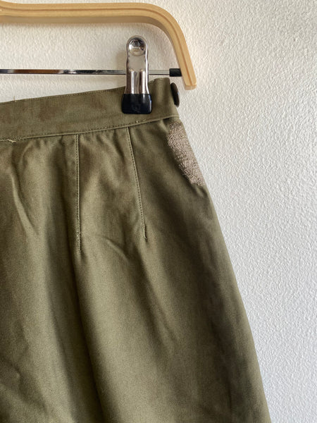 Vintage 1950’s Side Button Military Fatigue Trousers