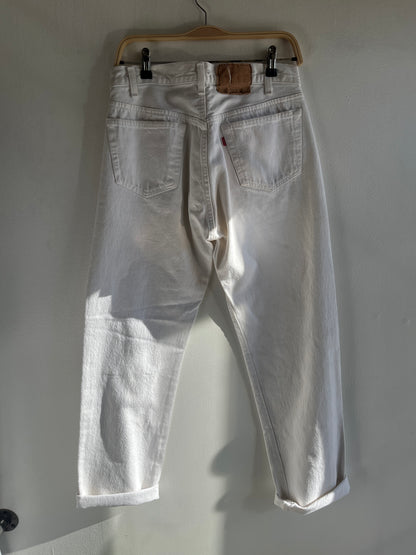Vintage 1980’s Levi’s 501 White Denim Jeans - La Lovely Vintage 