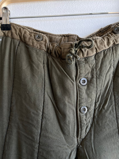 Vintage 1960’s Czech Military Quilted Pants - La Lovely Vintage 