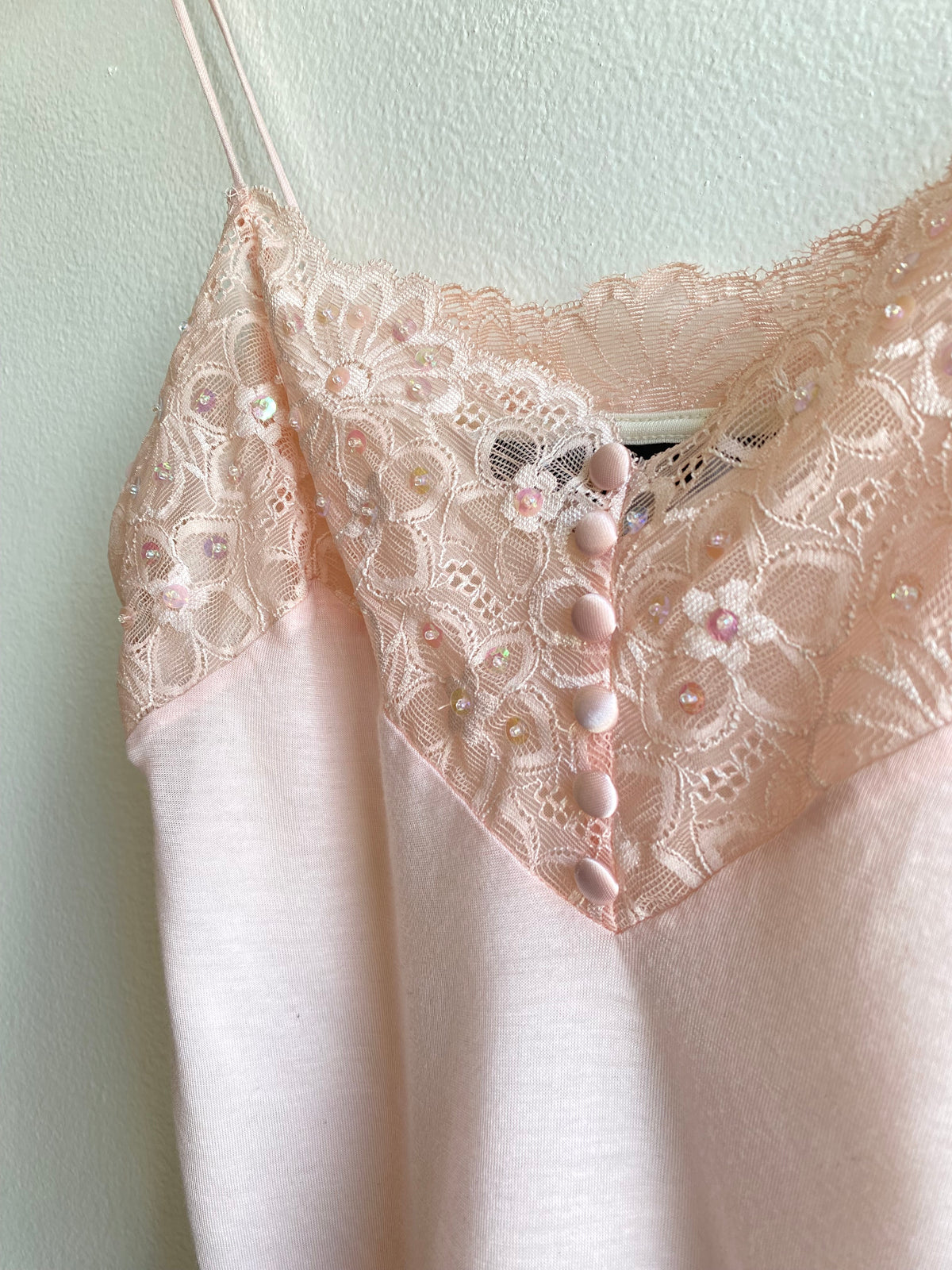 Vintage Y2K Express Baby Pink Lace Cami - La Lovely Vintage 