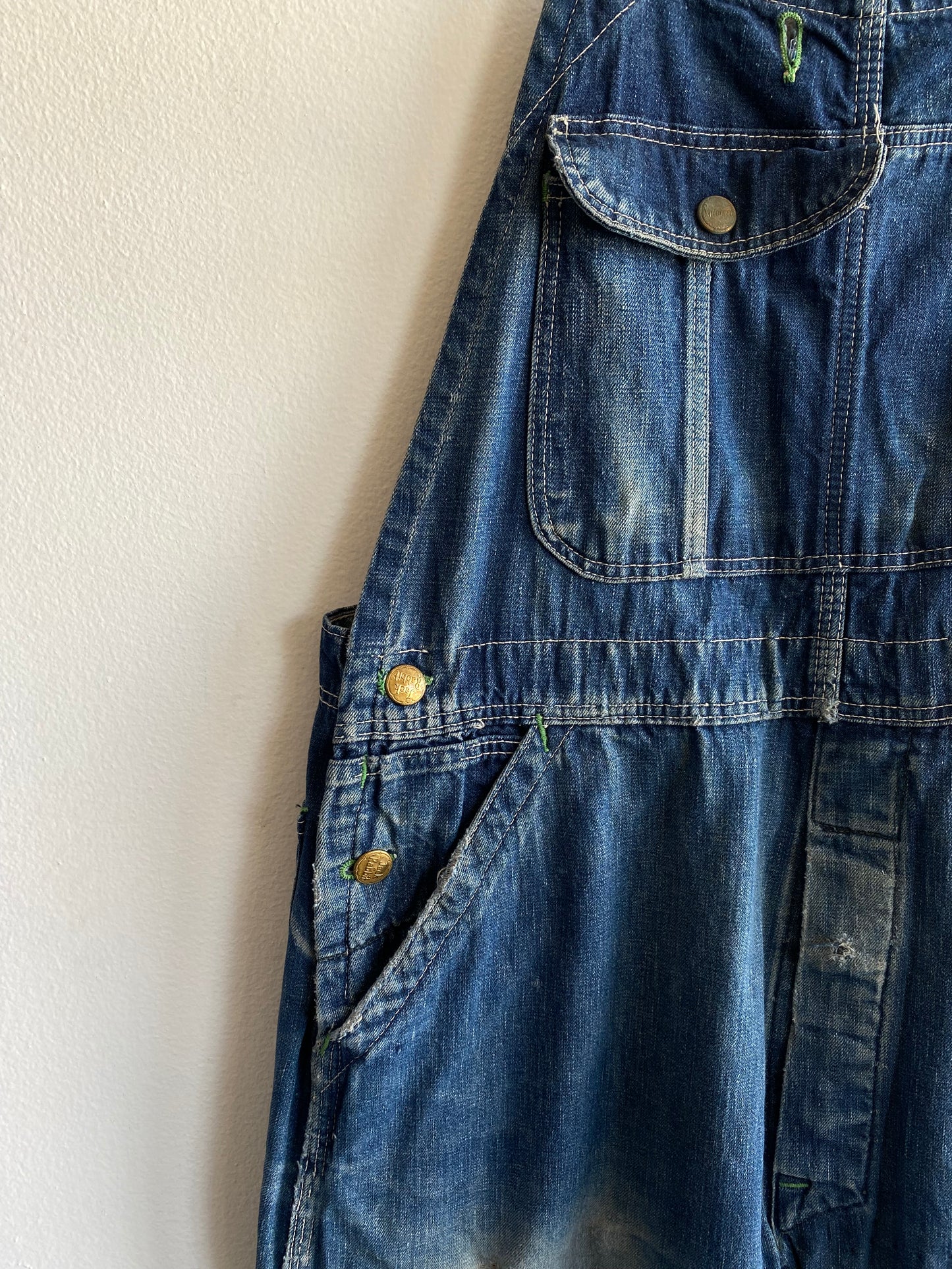 Vintage 1940/50’s Jack Rabbit Lowback Denim Overalls - La Lovely Vintage 