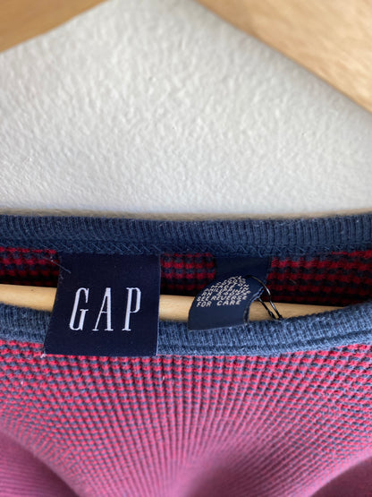 Vintage 1990’s Gap Striped Waffle Knit Thermal Shirt