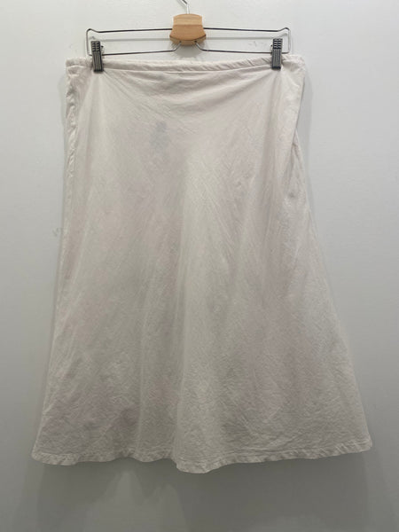 Vintage Y2K Monteau White Embroidered Midi Skirt