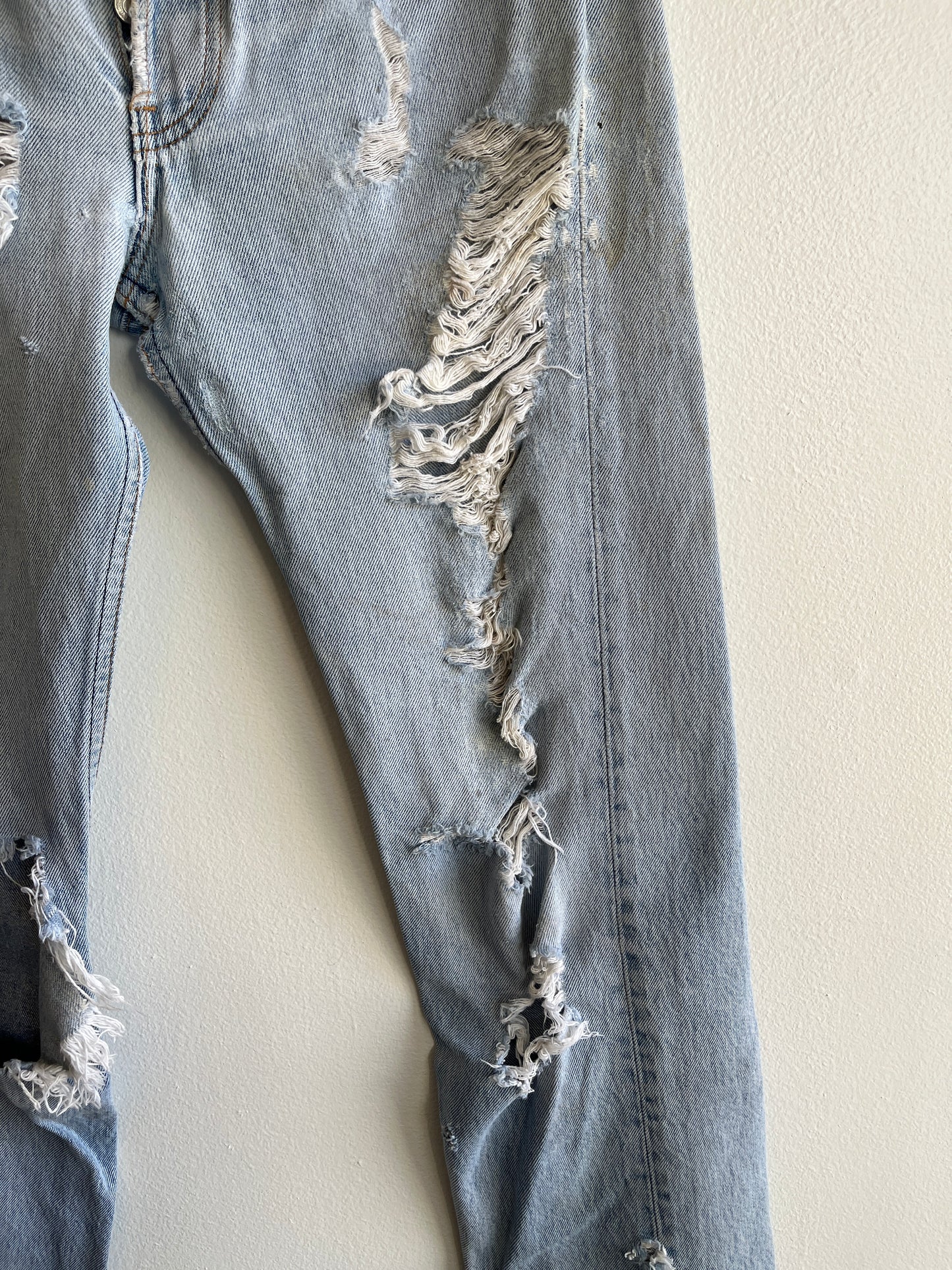Vintage 1990’s Levis Thrashed 501 Denim Jeans