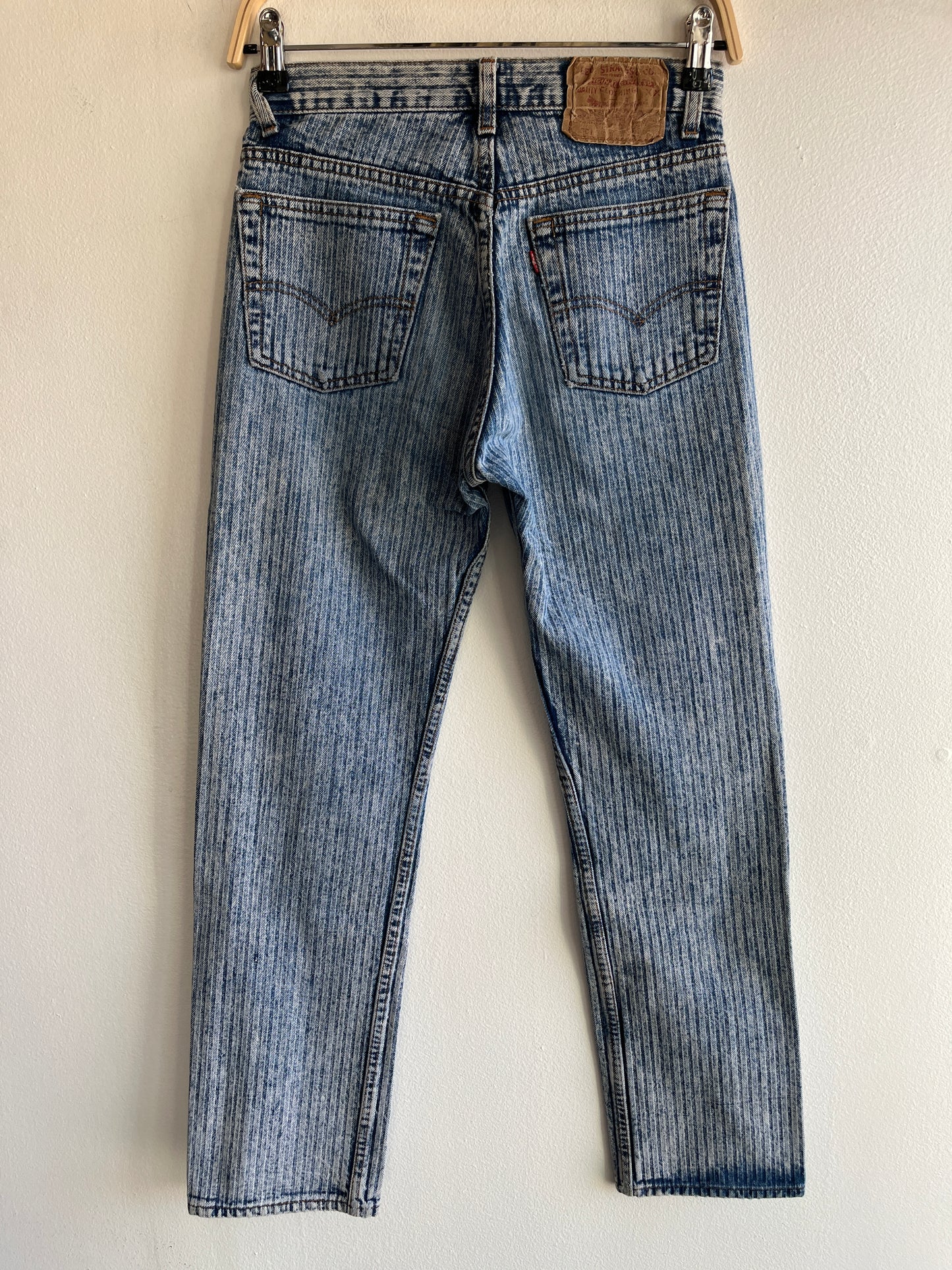 Vintage 1980’s Levi’s 501 Herringbone Denim Jeans - La Lovely Vintage 