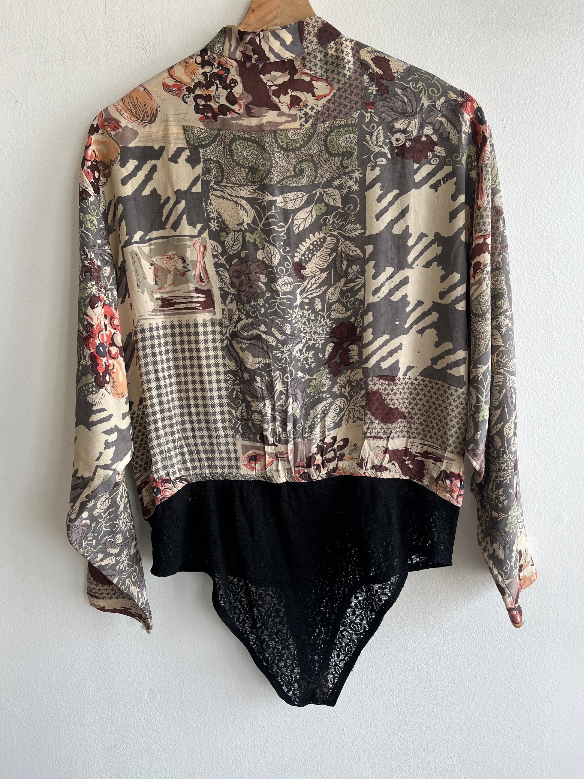 Vintage 1980’s Silk Floral Leotard - La Lovely Vintage 