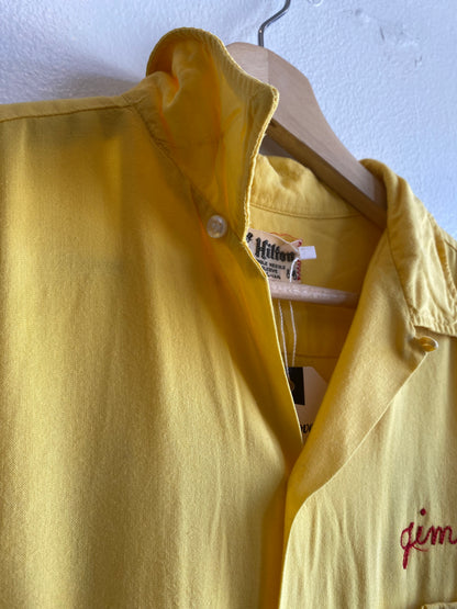 Vintage 1950’s Hilton Embroidered Rayon Button-Up Bowling Shirt
