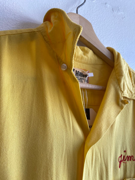 Vintage 1950’s Hilton Embroidered Rayon Button-Up Bowling Shirt