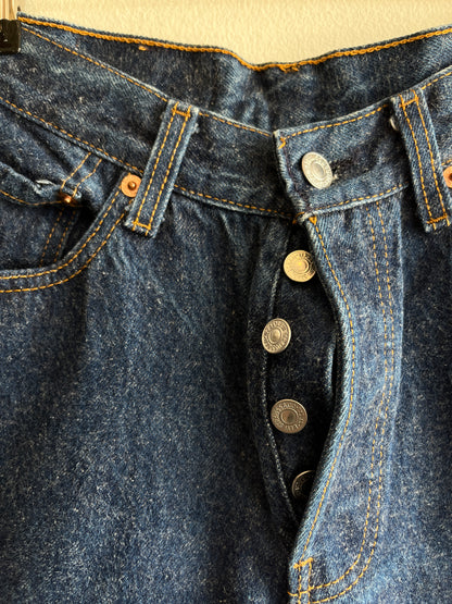 Vintage 1980’s Dark-Wash Levi’s 501 Denim Jeans