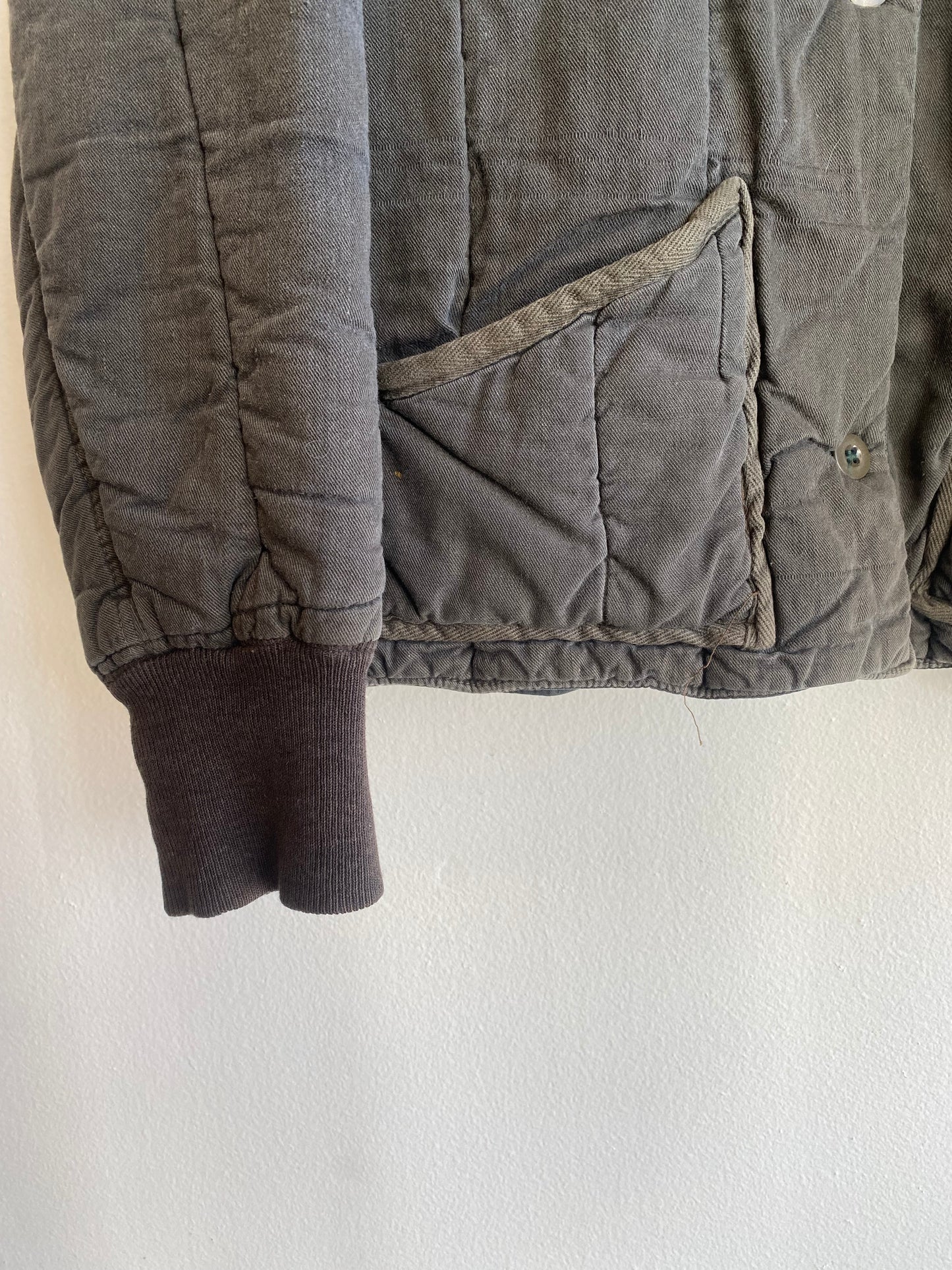 Vintage 1960’s Overdyed Czech Cotton Military Liner Jacket