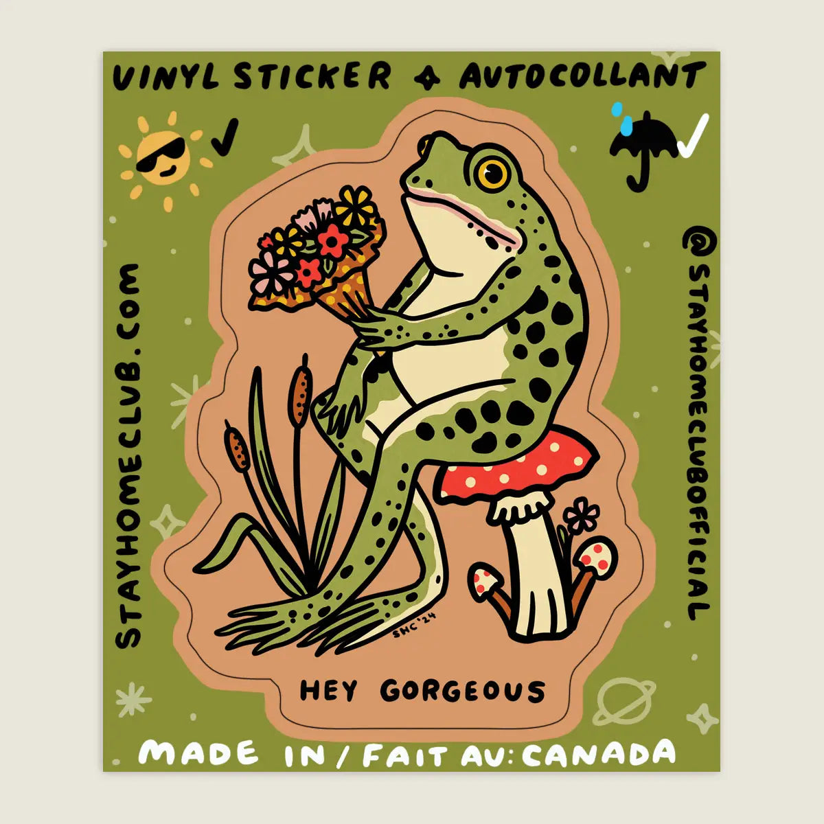 Stay Home Club - Sticker - La Lovely Vintage 
