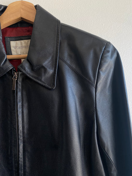 Vintage 90's Worthington Black Leather Jacket