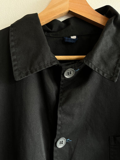 Vintage 1970’s French Black Chore Coat - La Lovely Vintage 