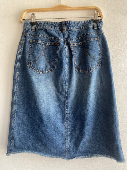 Y2K Armani denim midi skirt - La Lovely Vintage 