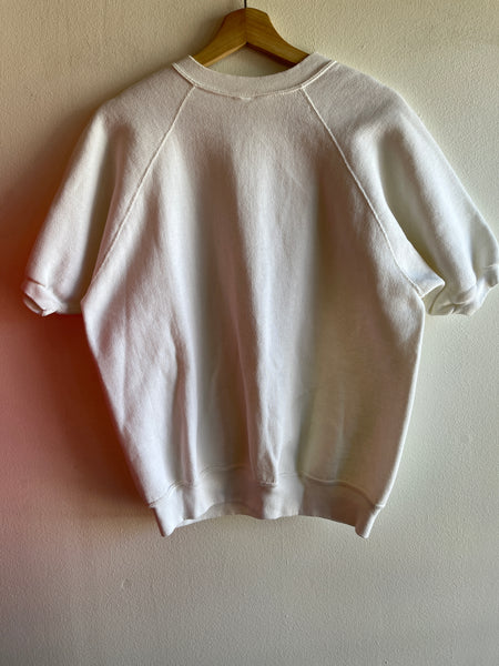 Vintage 1980’s White Short-Sleeved Sweatshirt