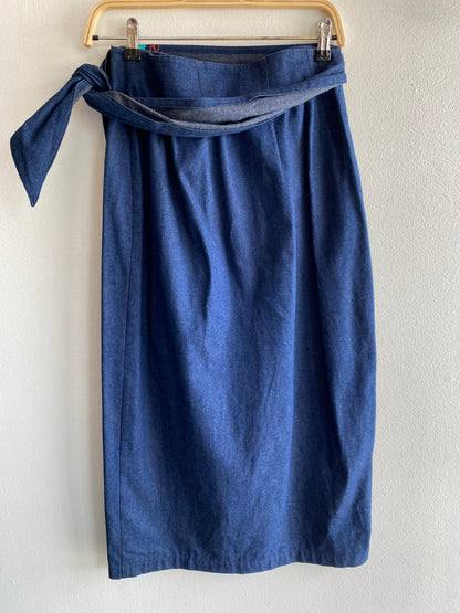 Vintage 1980’s Deadstock Denim Wrap Skirt - La Lovely Vintage 