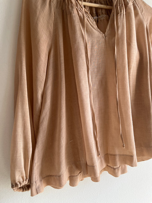Vintage 1970’s Linen Blouse - La Lovely Vintage 