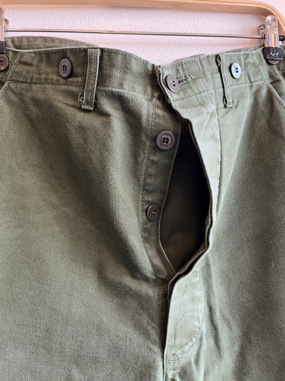 Vintage 1950’s Swedish Military Buckleback Fatigue Trousers - La Lovely Vintage 