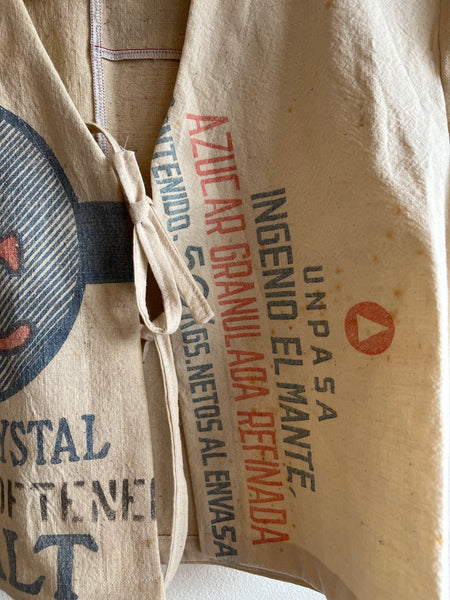 Trash Textiles - Handmade Vintage Feedsack Tie-Front Blouse