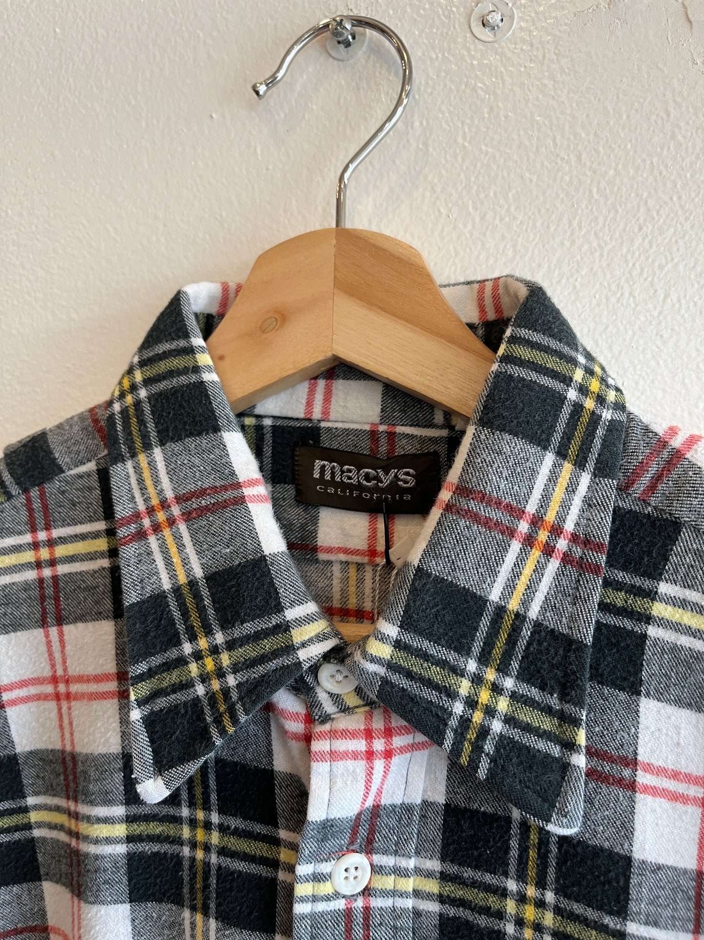 Vintage 1970’s Macy’s Cotton Flannel Button-Up Shirt
