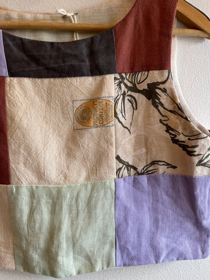 Trash Textiles - Handmade Antique Feedsack Patchwork Blouse
