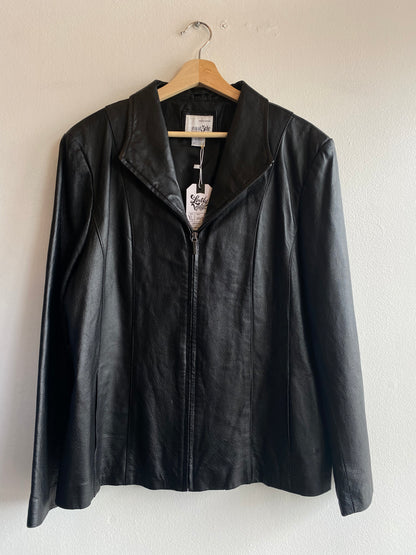 Vintage 1990’s East 5th Black Leather Jacket
