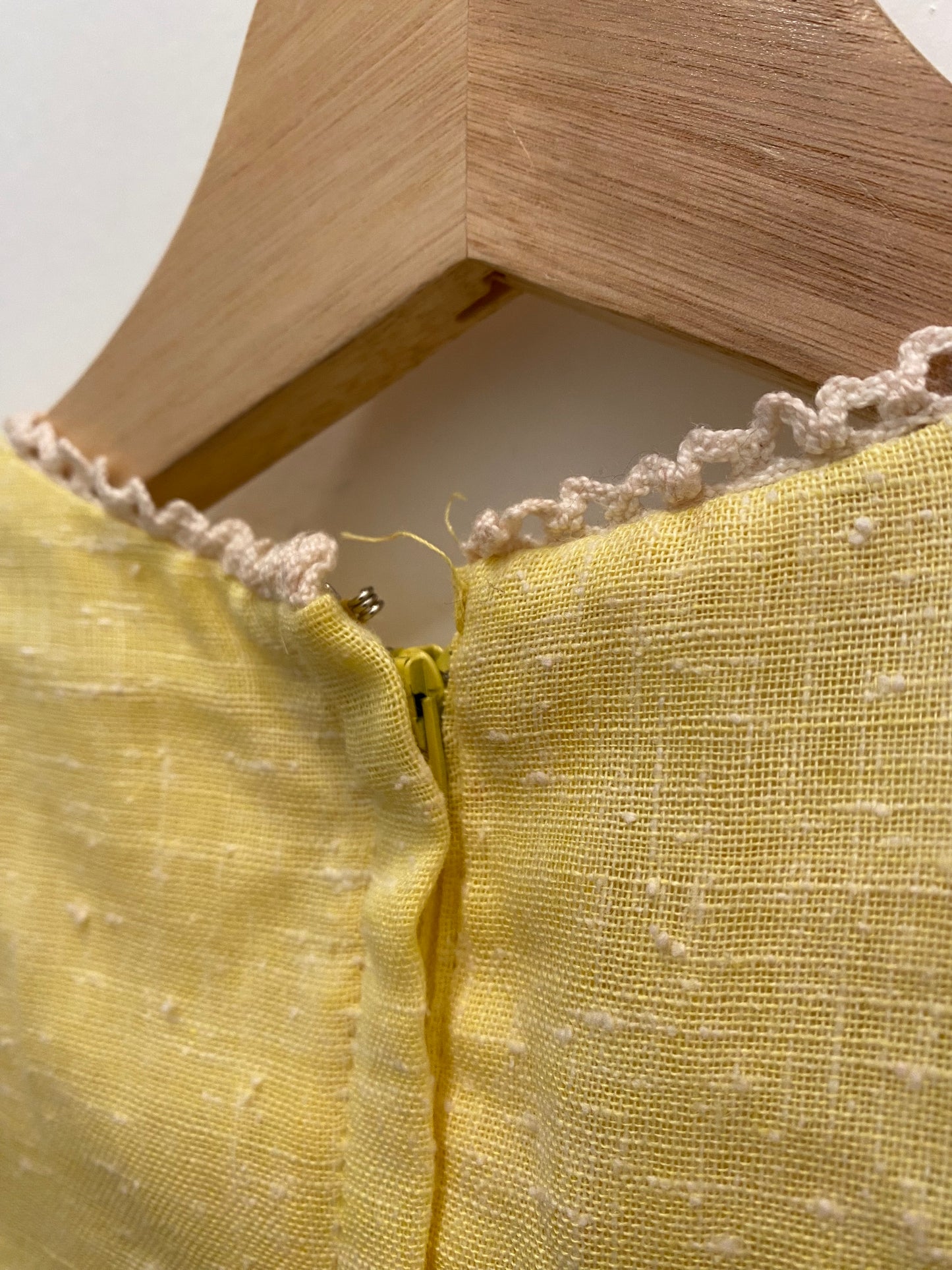 Vintage 70's Butter Yellow Prairie Dress
