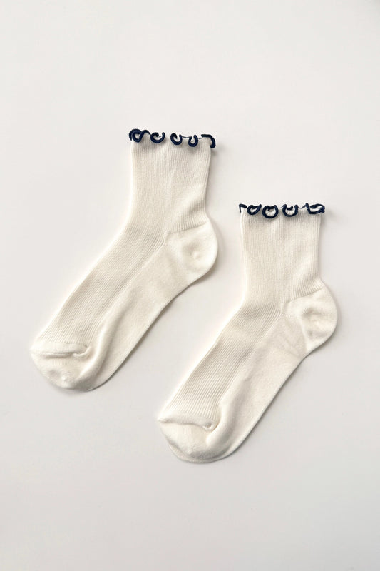 Le Bon Shoppe - Petit Ruffled Modal Sock - La Lovely Vintage 