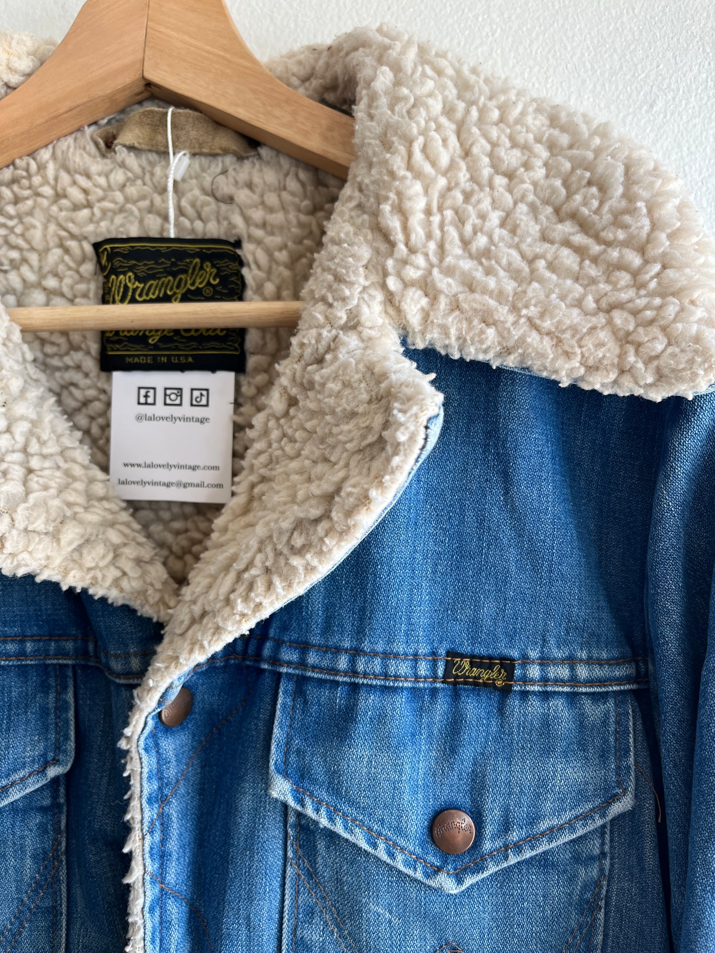 Vintage 1970’s Wrangler Sherpa-Lined Denim Coat