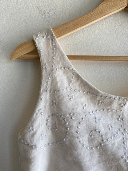 Trash Textiles - Handmade Antique Table Cloth Halter Top