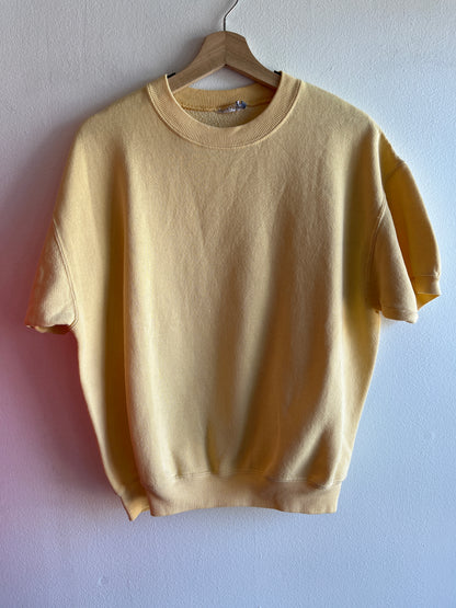 Vintage 1980’s Pale Yellow Short-Sleeved Sweatshirt