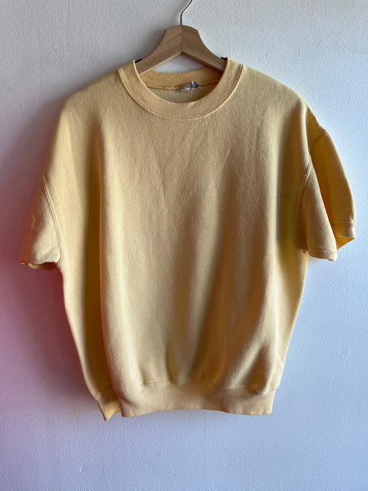 Vintage 1980’s Pale Yellow Short-Sleeved Sweatshirt
