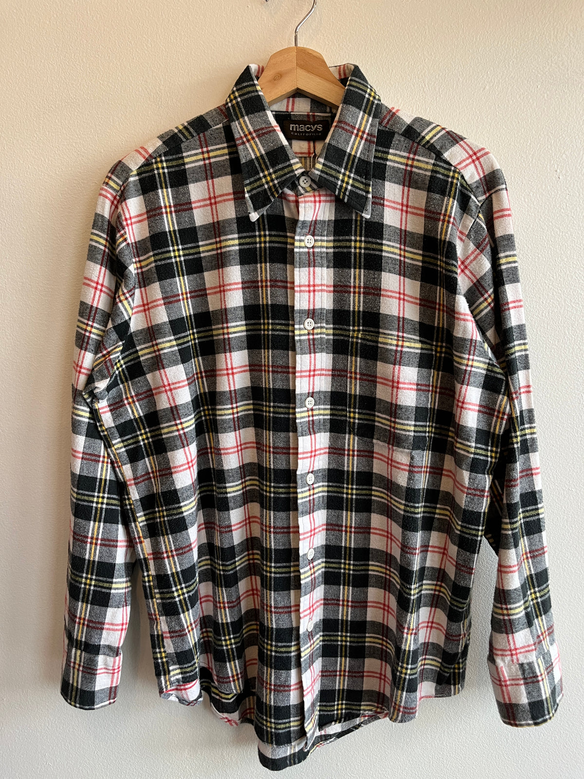 Vintage 1970’s Macy’s Cotton Flannel Button-Up Shirt