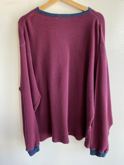 Vintage 1990’s Gap Striped Waffle Knit Thermal Shirt