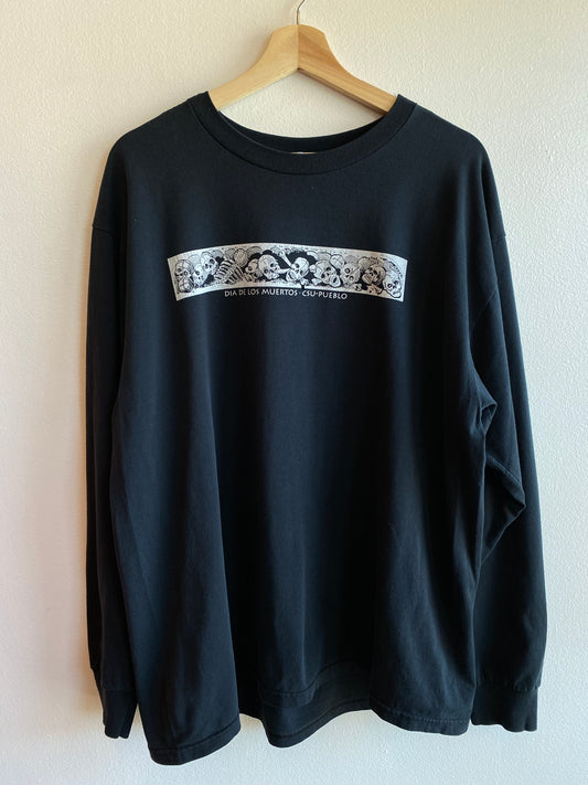 Vintage Y2K Dia de Los Muertos Long Sleeved T-Shirt