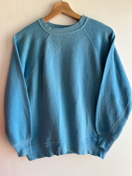 Vintage 1960/70’s Sky Blue Sweatshirt - La Lovely Vintage 