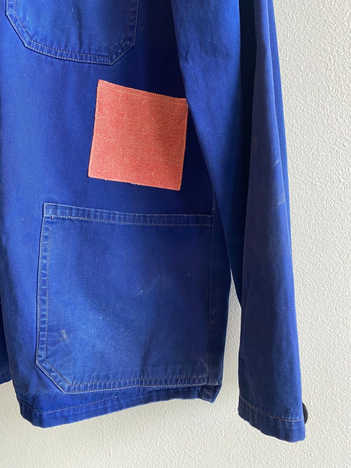 Vintage Patched Cobalt Blue Chore Coat