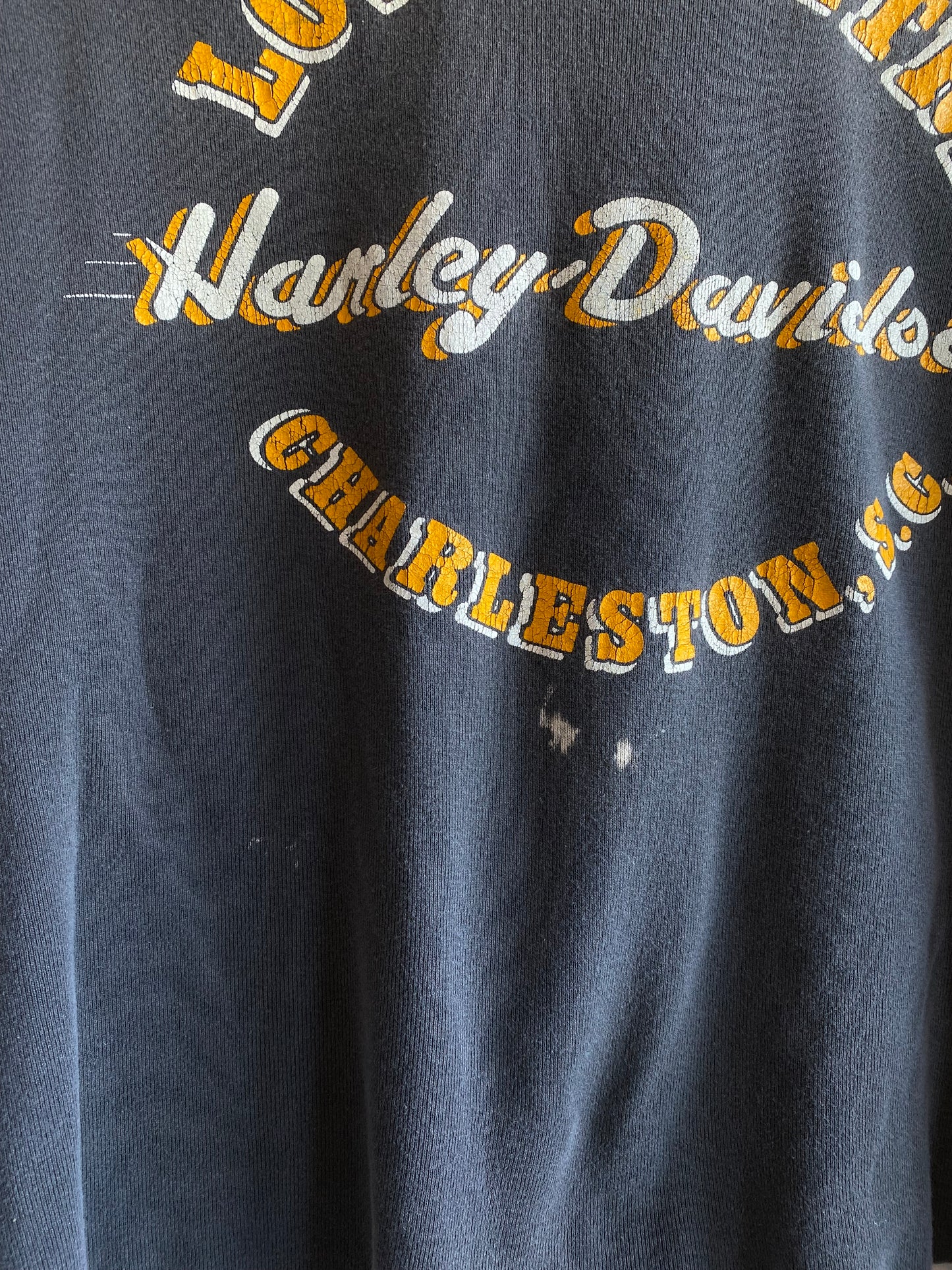 Vintage 1980’s Harley Davidson Cropped Thermal Shirt