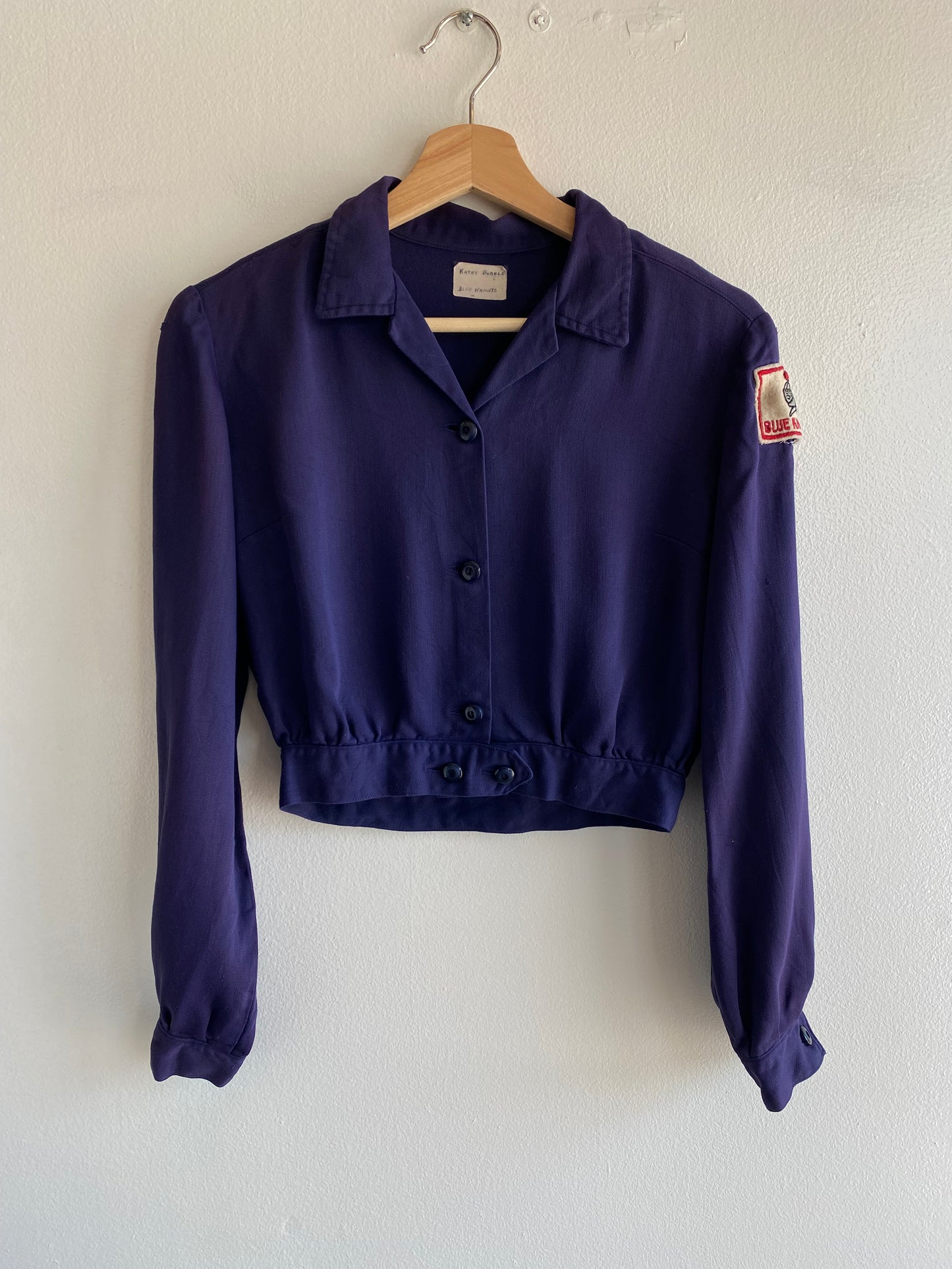 Vintage 1950/60’s Cropped Rayon Button-Up Shirt - La Lovely Vintage 