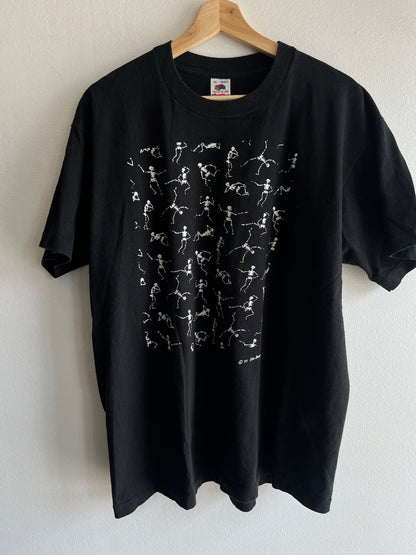 Vintage 1987 Dancing Skeletons T-Shirt