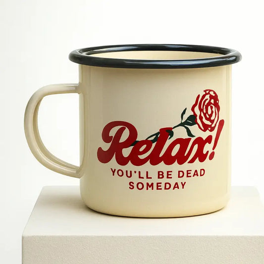 Real Fun, Wow! - Enamel Mug - La Lovely Vintage 
