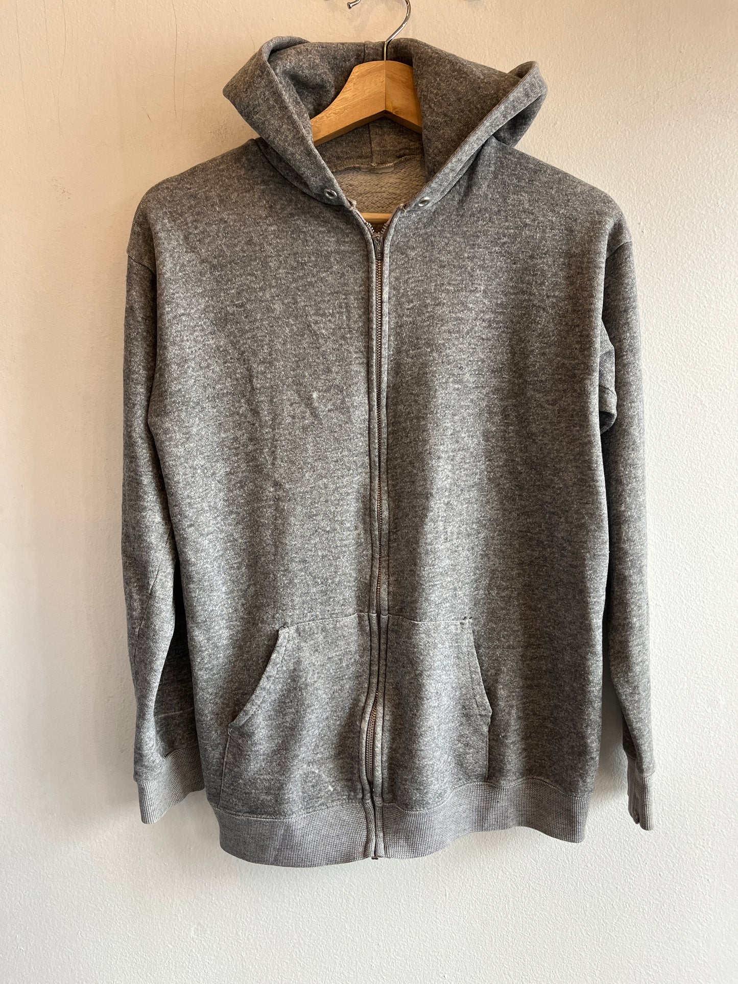 Vintage 1970’s Heather Grey Hooded Sweatshirt - La Lovely Vintage 